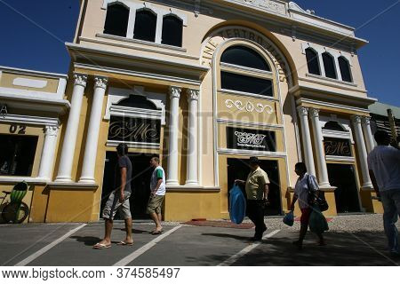 Ilheus, Bahia / Brazil - March 26, 2012: View Of The Cine Teatro Ilheus In The City Of Ilheus In Sou