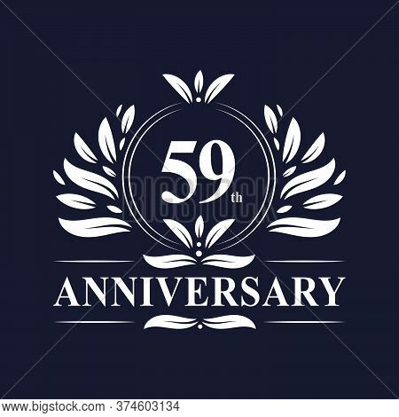 59 Years Anniversary Logo, Luxurious 59th Anniversary Design Celebration.
