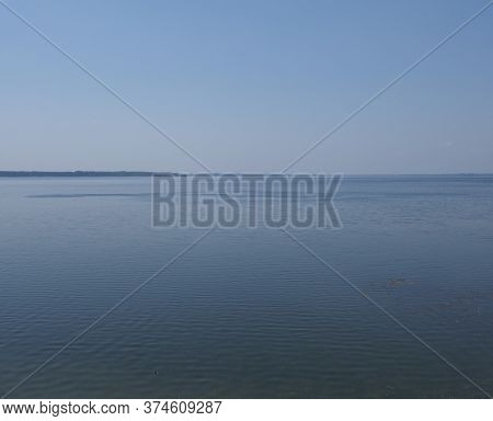 Artificial Tank In European Goczalkowice Town At Silesian District In Poland, Clear Blue Sky In 2020