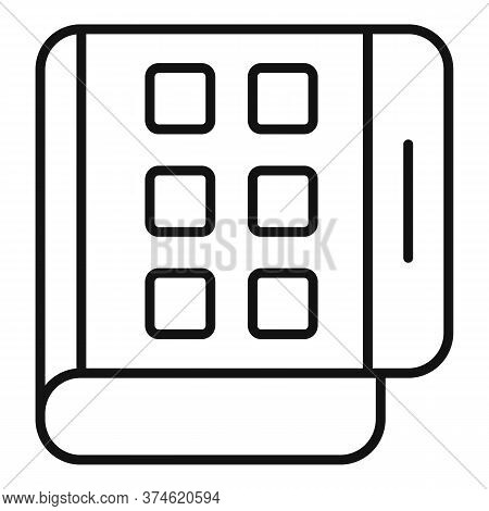 Flex Screen Fold Icon. Outline Flex Screen Fold Vector Icon For Web Design Isolated On White Backgro