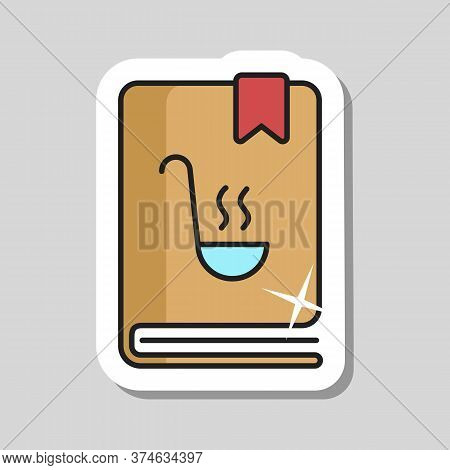 Cookbook Or Cookery Book Vector Icon. Recipe Book. Kitchen Appliance. Graph Symbol For Cooking Web S