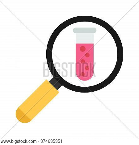 Pharmaceutical Research And Development Icon. Drug Formulating. Chemical Engineering. Flask, Molecul