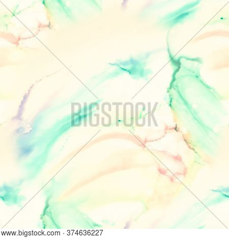 Seamless Watercolor Texture. Clouds Macro. Spring Colors Marbled Effect. Pink, Vanilla Natural Luxur