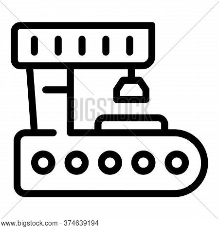 Lathe Machine Icon. Outline Lathe Machine Vector Icon For Web Design Isolated On White Background
