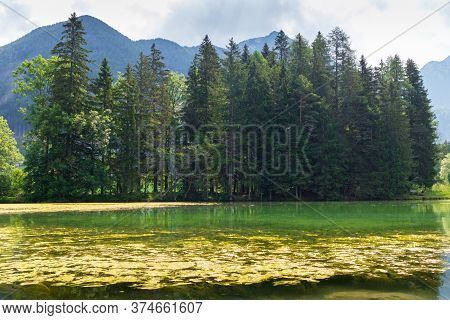 Kamnik-savinja Alps At Plansar Lake In Jezersko, Slovenia