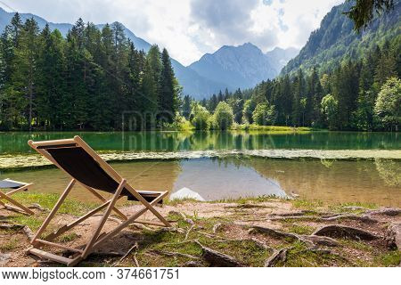 Kamnik-savinja Alps At Plansar Lake In Jezersko, Slovenia