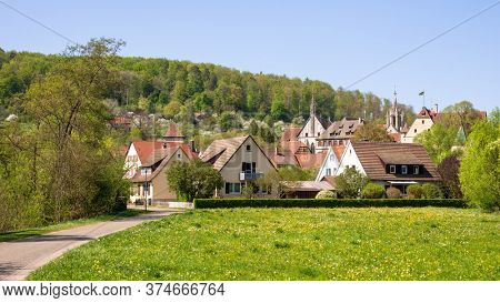 An image of a view to Bebenhausen with monastery