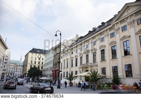 Classic Retro Vintage Antique Building For Austrians People And Foreign Travelers Travel Visit And W