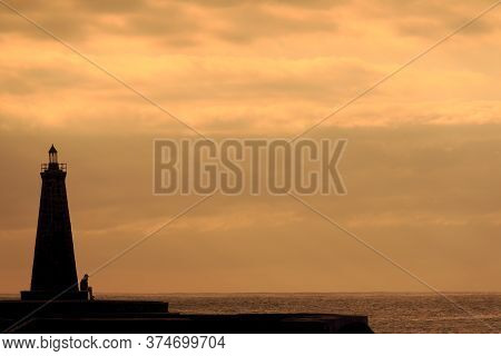 Lighthouse At Sunset Intenerife, Canary Island, Spain.