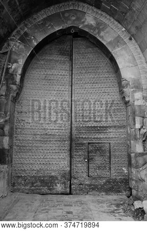 Historic Door In Aleppo, Syria. Ancient Landmark