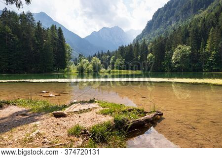 Kamnik-savinja Alps At Plansar Lake In Jezersko, Slovenia
