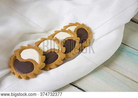 Biscuit. Texture Background. Biscuits Biscuit Texture Stack Of Biscuit Crumpet Tea Biscuit Pattern. 