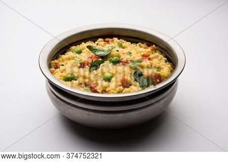 Dalia Khichdi Or Daliya Khichadi Is A Delicious One Pot Meal Made From Broken Wheat And Vegetables,