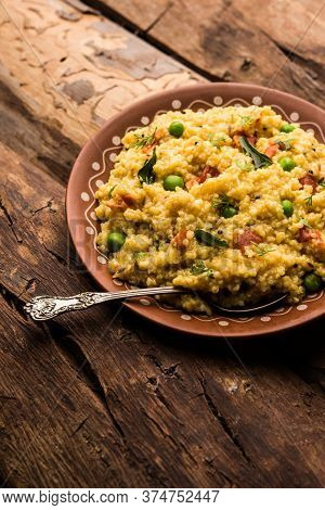 Dalia Khichdi Or Daliya Khichadi Is A Delicious One Pot Meal Made From Broken Wheat And Vegetables,