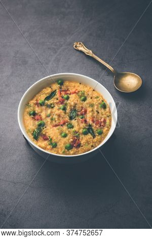 Dalia Khichdi Or Daliya Khichadi Is A Delicious One Pot Meal Made From Broken Wheat And Vegetables,