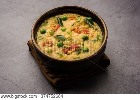 Dalia Khichdi Or Daliya Khichadi Is A Delicious One Pot Meal Made From Broken Wheat And Vegetables,