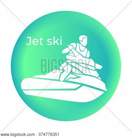 Jet Ski Icon In Vector. Vector Illustration