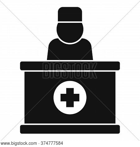 Private Clinic Reception Icon. Simple Illustration Of Private Clinic Reception Vector Icon For Web D