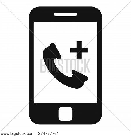 Private Clinic Smartphone Icon. Simple Illustration Of Private Clinic Smartphone Vector Icon For Web