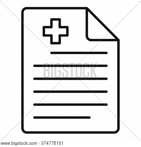 Private Clinic Paper Icon. Outline Private Clinic Paper Vector Icon For Web Design Isolated On White