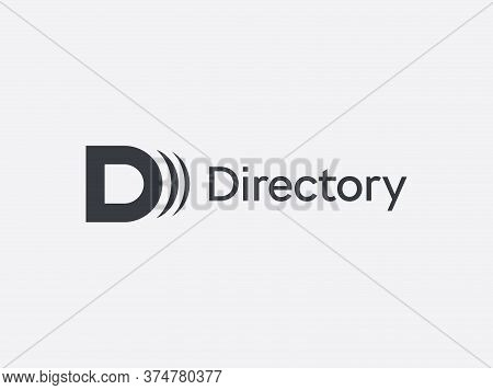 Abstract Letter D. Education Logo Template, Flat Abstract Emblem. Directory Concept Logotype Design 
