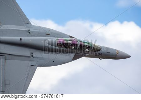Avalon, Australia - February 28, 2015: Royal Australian Air Force (raaf) Boeing F/a-18f Super Hornet