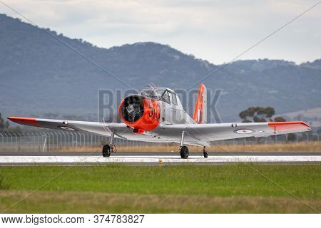 Avalon, Australia - February 28, 2015: Commonwealth Aircraft Corporation Ca-25 Winjeel Training Airc