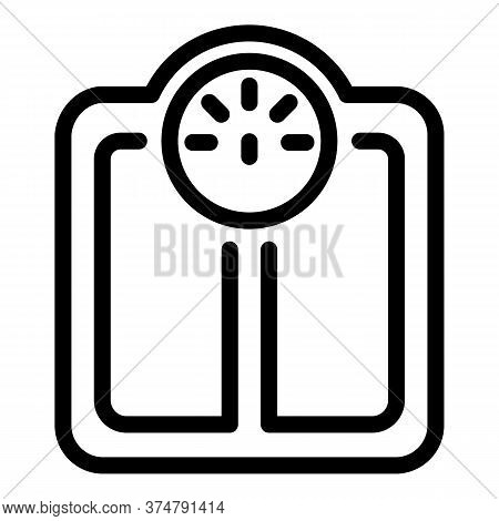 Weight Scale Icon. Outline Weight Scale Vector Icon For Web Design Isolated On White Background