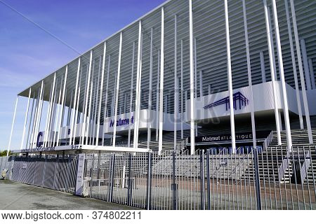 Bordeaux , Aquitaine / France - 10 25 2019 : Matmut Atlantique Stadium Outdoor Entrance In Bordeaux