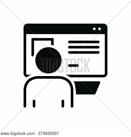 Black Solid Icon For Netizen Mainstream Newspapers Magazines Liberally News