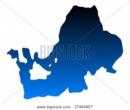 Mapa jezera Chiemsee
