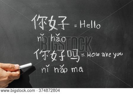 Close Up Learning Chinese Alphabet 