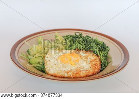 Vegetables For Pecel Ingredient. Pecel Is Traditional Food From West Java Indonesia Made From Steame