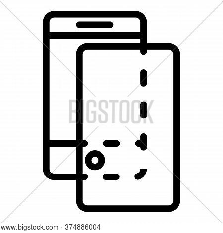 Cover Glass Protector Icon. Outline Cover Glass Protector Vector Icon For Web Design Isolated On Whi