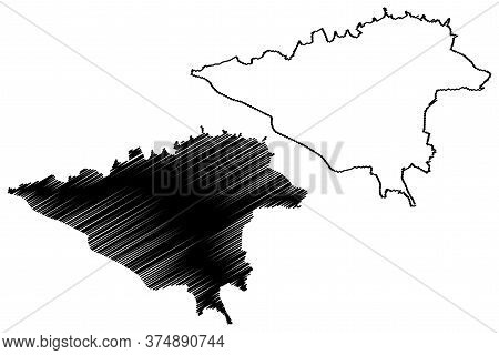 Tehran City (islamic Republic Of Iran, Persia, Capital City) Map Vector Illustration, Scribble Sketc