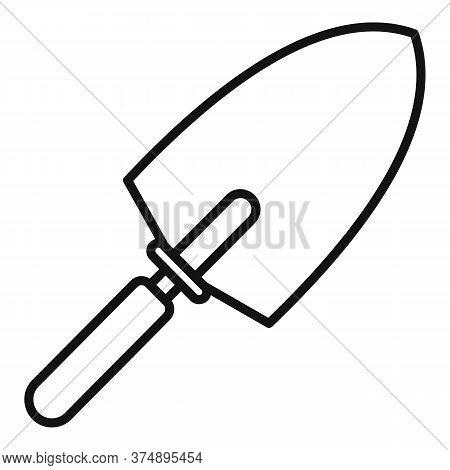 Tiler Trowel Icon. Outline Tiler Trowel Vector Icon For Web Design Isolated On White Background