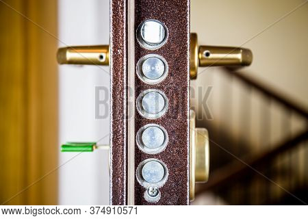 Armored Front Door, Security Lock With Key. Home Security