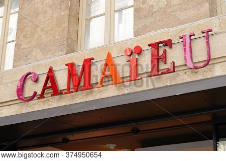 Bordeaux , Aquitaine / France - 07 05 2020 : Camaieu Logo Store Camaïeu Sign Of Shop French Clothing