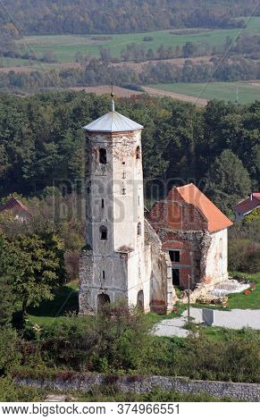 Ruins of the medieval church of St. Martin in Martin Breg, Dugo Selo, Croatia