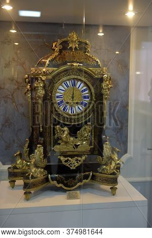 Russia, Angarsk. 02/01/2018 Museum Of The Ancient Clock.