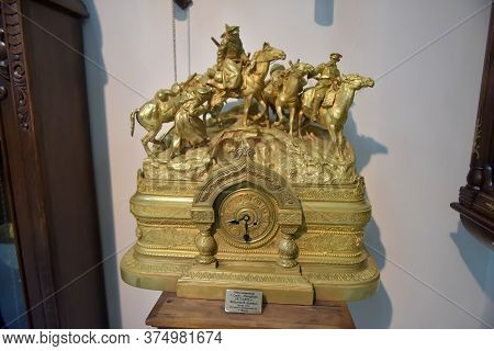 Russia, Angarsk. 02/01/2018 Museum Of The Ancient Clock.