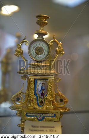 Russia, Angarsk. 02/01/2018 Museum Of The Ancient Clock.