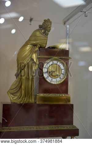Russia, Angarsk. 02/01/2018 Museum Of The Ancient Clock.