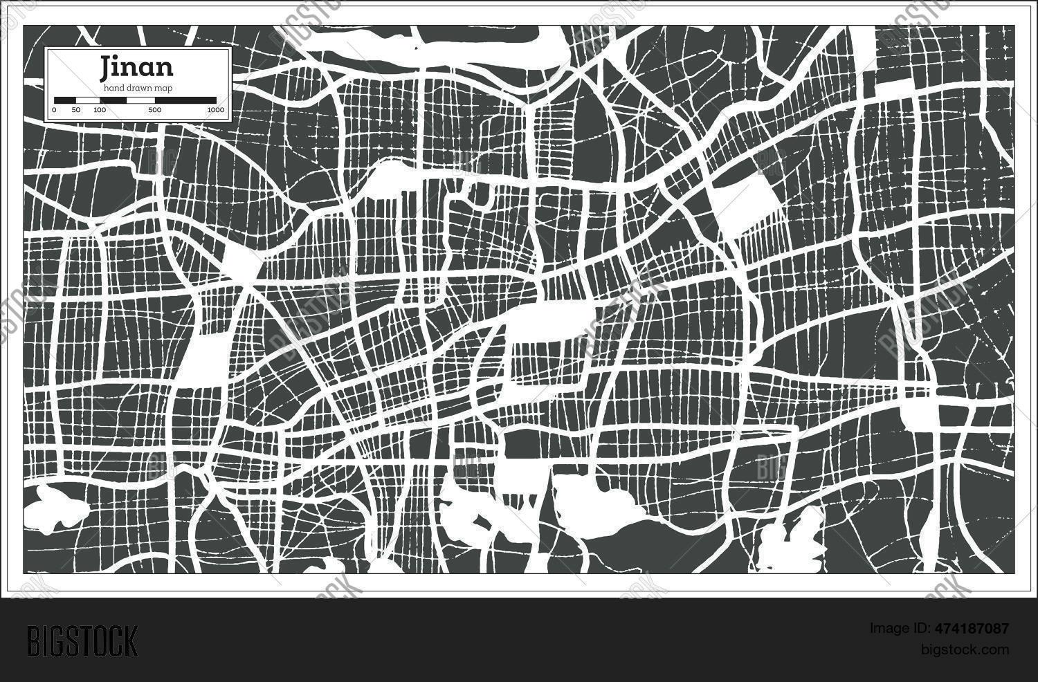 Jinan China City Map Vector & Photo (Free Trial) | Bigstock