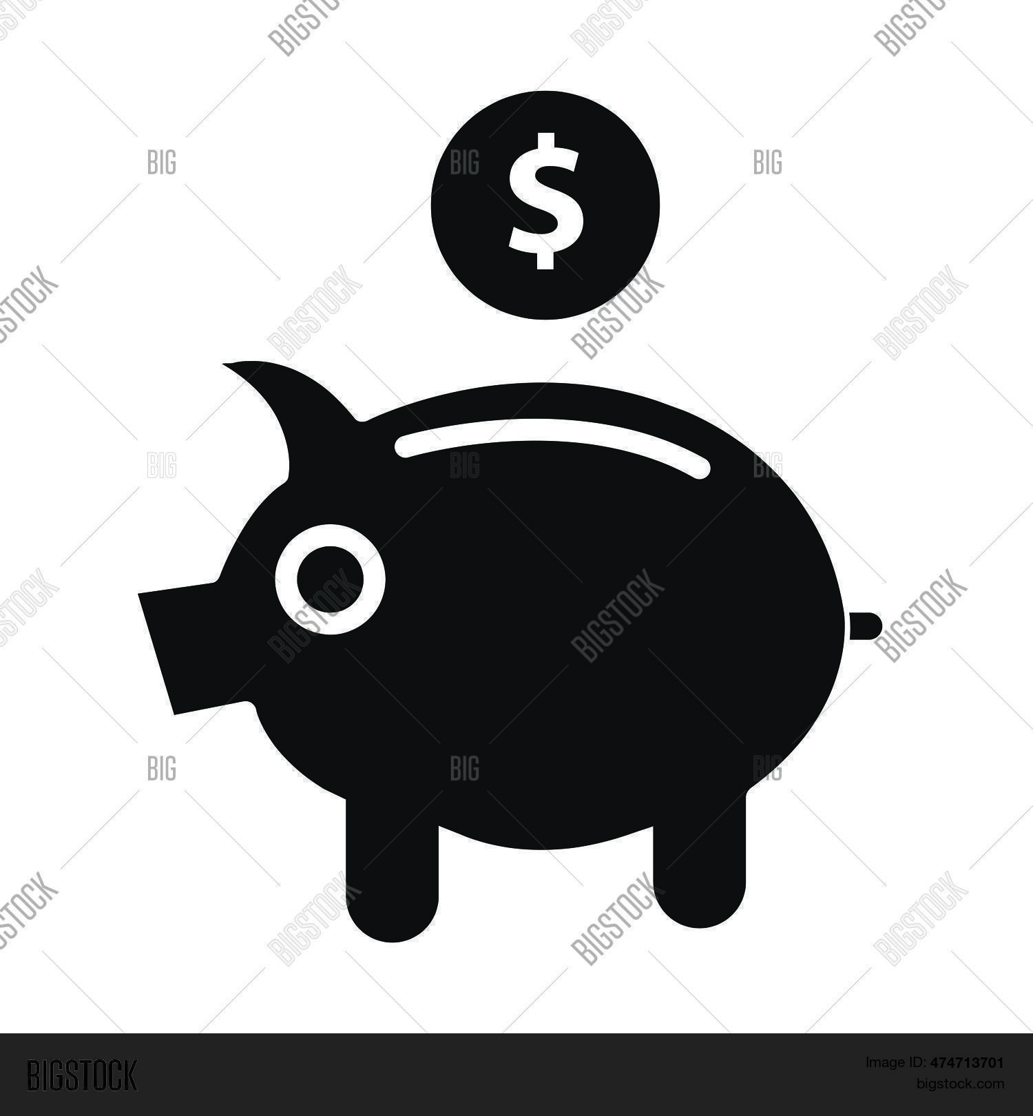 Piggy Bank Icon Vector & Photo (Free Trial) Bigstock