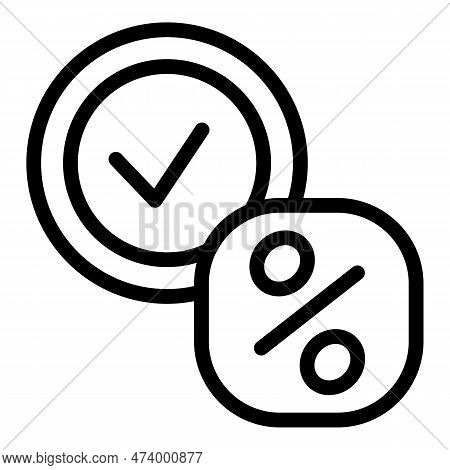 Rate Sale Icon Outline Vector. Tax Deduction. Return Annual