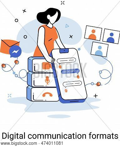 Digital Communication Formats, Content With Online Data And Social Media Streaming. Abstract Modern 