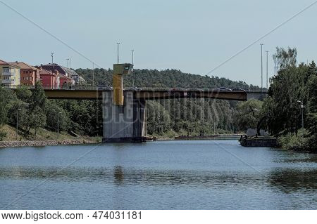 Bridge Over A River During The Summer