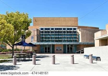 Irvine, California - 2 Apr 2023: The Performing Arts Building On The Campus Of Northwood High School