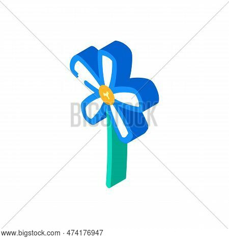 Jasmine Flower Spring Isometric Icon Vector. Jasmine Flower Spring Sign. Isolated Symbol Illustratio